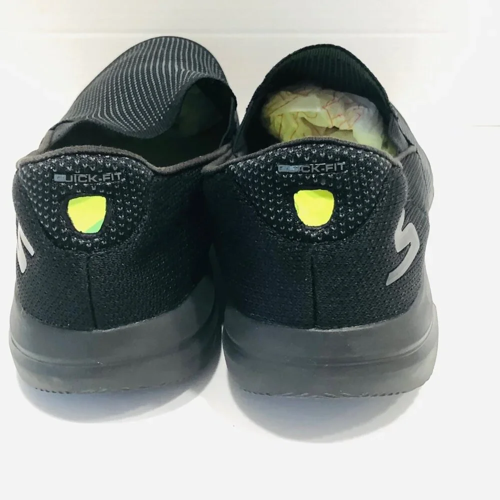 Skechers GO FLEX Knit Shoes Mens 13 GoGa Max Black Mesh Slip‎ On Walking